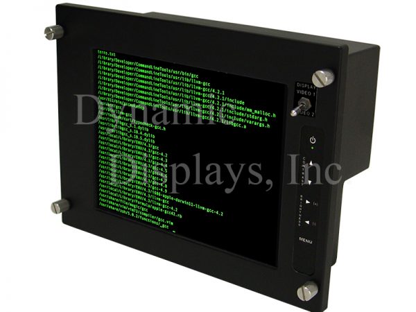 Rugged MRD1810 Sseries COTS 10.4" LCD Display meets MIL-SPEC Requirements - Front View Text.